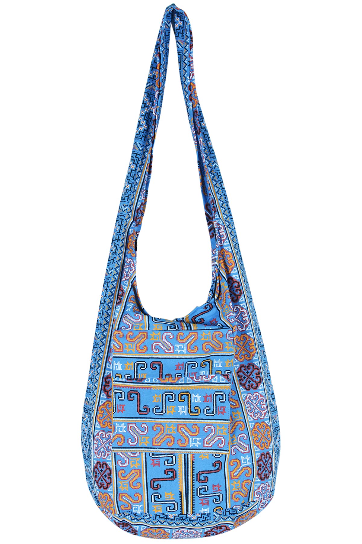 Your Cozy Boho Crossbody Bag for Women – Handmade Cotton Sling Bag Lightweight Unisex Travel Purse with Zipper