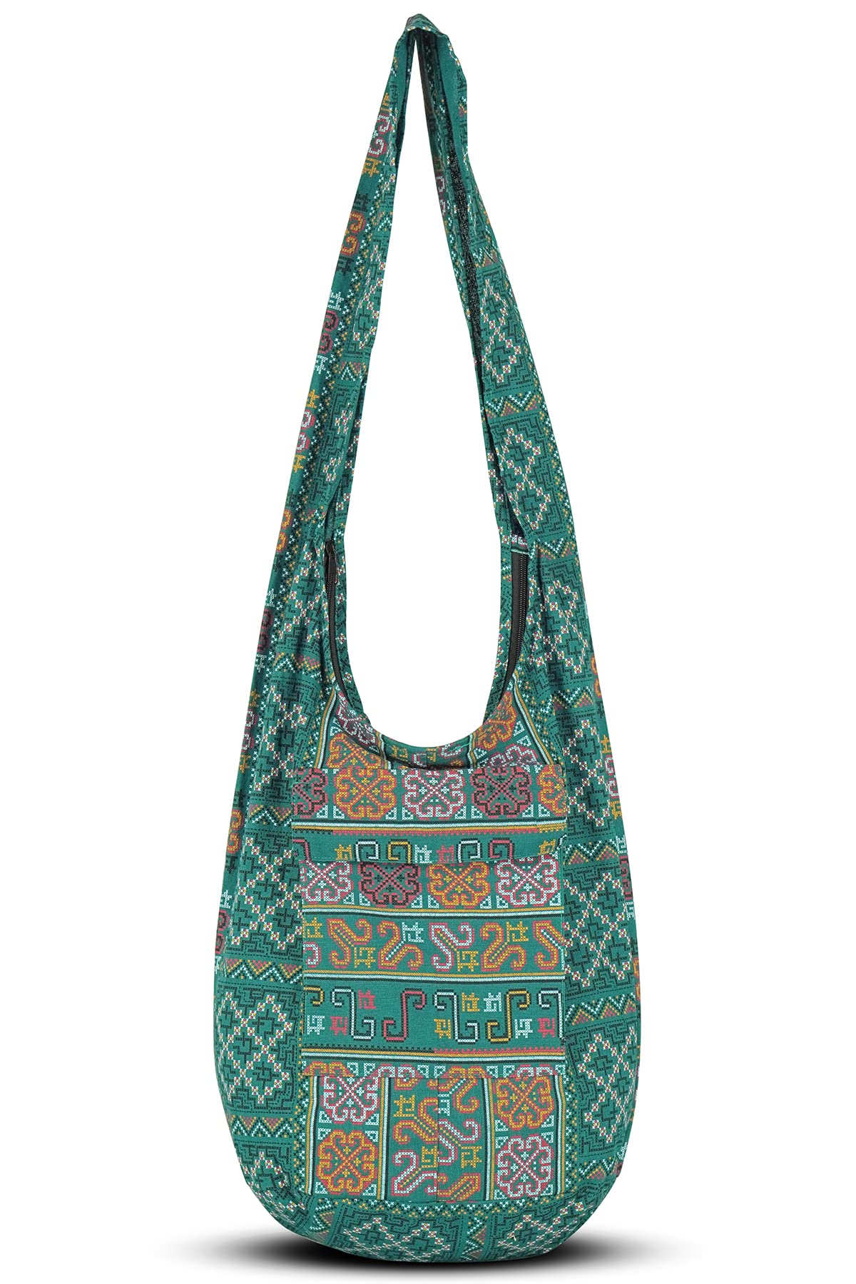 Your Cozy Boho Crossbody Bag for Women – Handmade Cotton Sling Bag Lightweight Unisex Travel Purse with Zipper