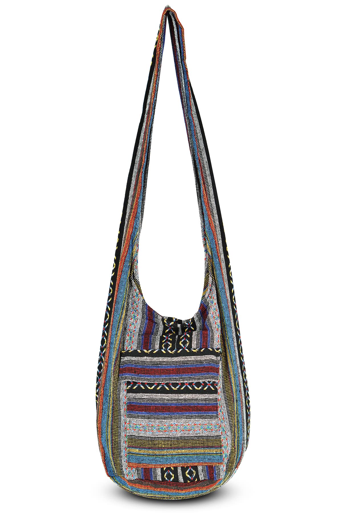 Your Cozy Boho Crossbody Bag for Women – Handmade Cotton Sling Bag Lightweight Unisex Travel Purse with Zipper