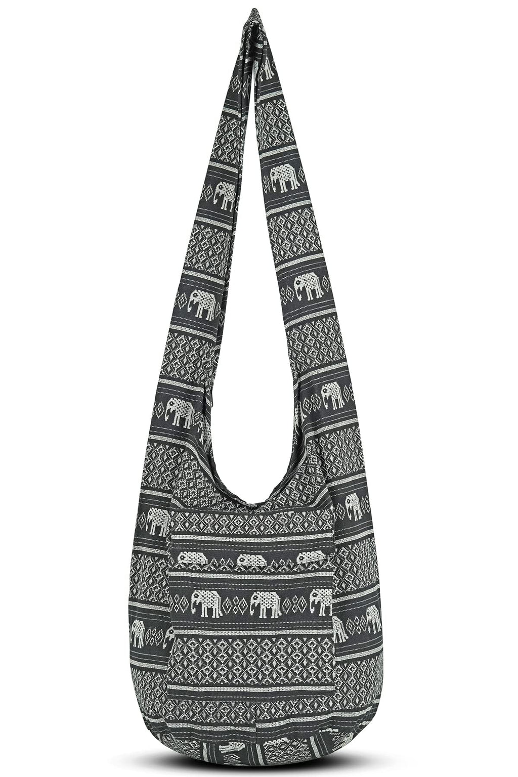 Your Cozy Boho Crossbody Bag for Women – Handmade Cotton Sling Bag Lightweight Unisex Travel Purse with Zipper