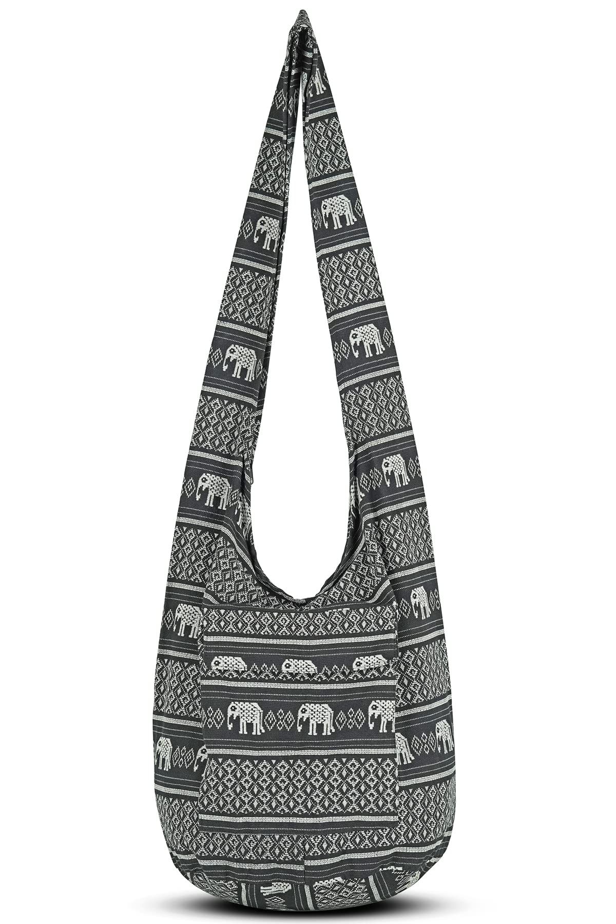 Your Cozy Boho Crossbody Bag for Women – Handmade Cotton Sling Bag Lightweight Unisex Travel Purse with Zipper