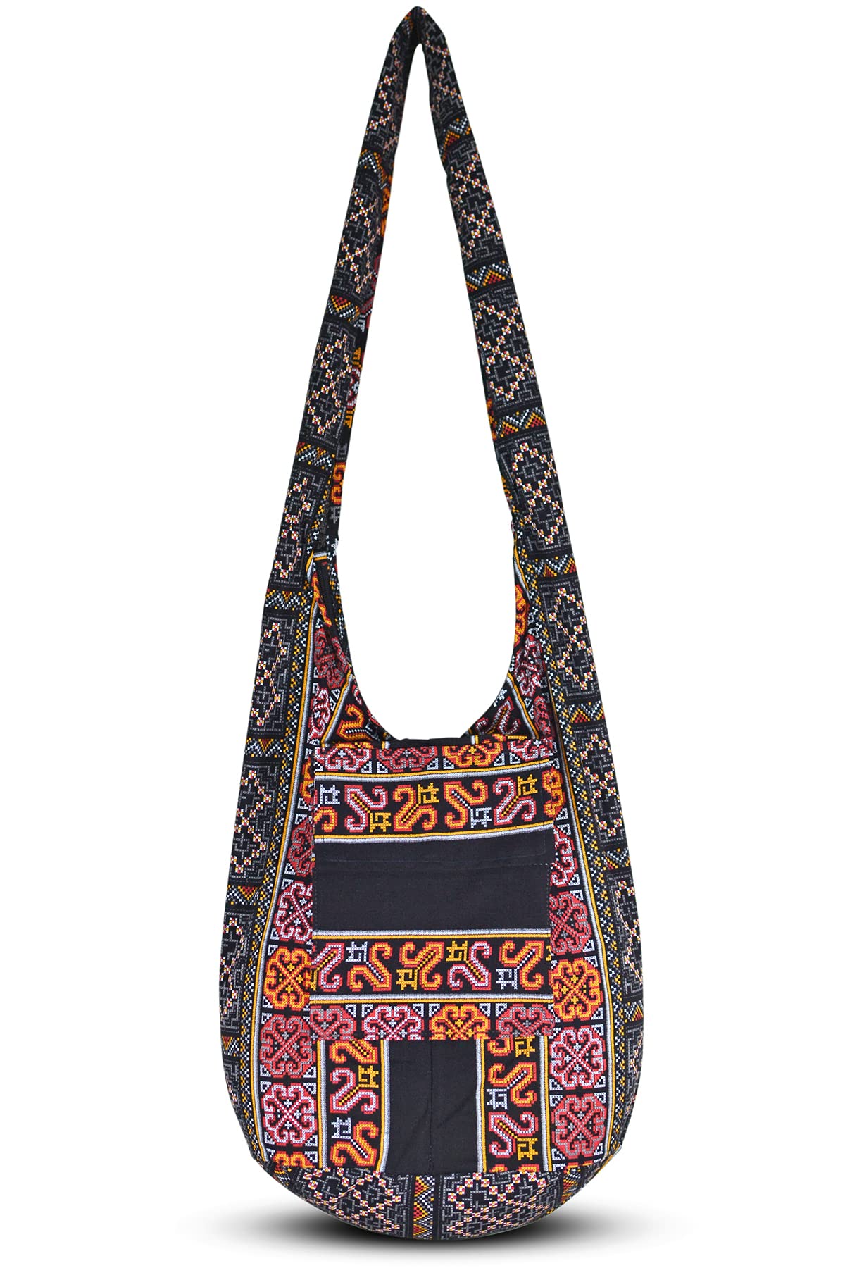 Your Cozy Boho Crossbody Bag for Women – Handmade Cotton Sling Bag Lightweight Unisex Travel Purse with Zipper