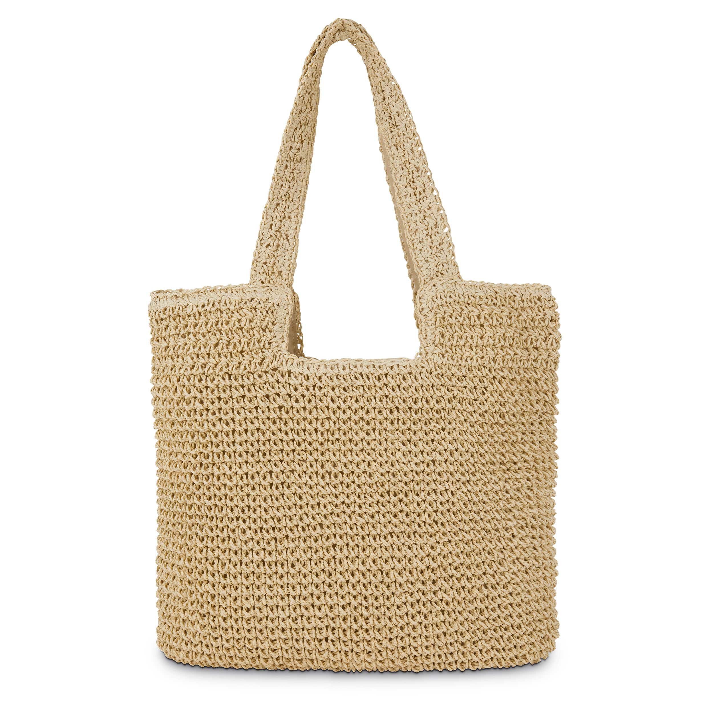 Straw Beach Tote Bag: Large Summer Boho Woven Bags - Rattan Handmade Shoulder Handbags for Women
